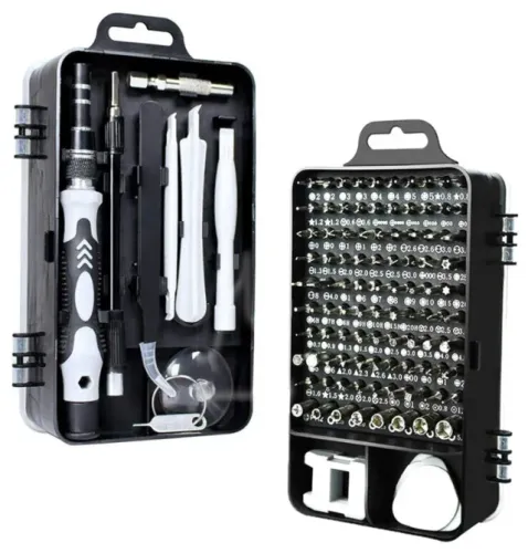 Kit Ferramenta 117 Chaves Precisão Reparo Manutenção Celular Notebook Tablet