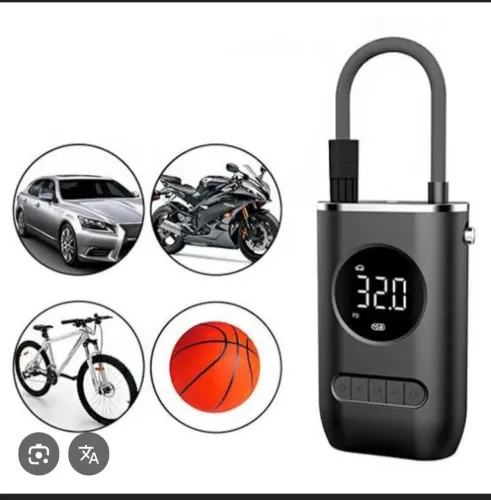 Inflador de Pneus Portátil - Carro, Moto, Bike e Bola