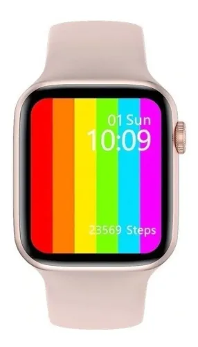 !!!Lote 10 Unidades!!! Relógio W26 Smartwatch Tela Infinita Rose Gold 44mm