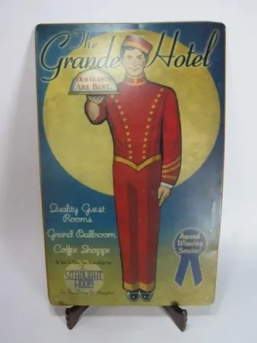 PLACA DECORATIVA de HOTEL (THE GRANDE HOTEL OUR GUESTS ARE BEST). Mede aproximadamente 40,