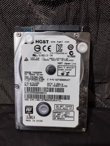 HD Externo 500GB - funcionando perfeitamente.