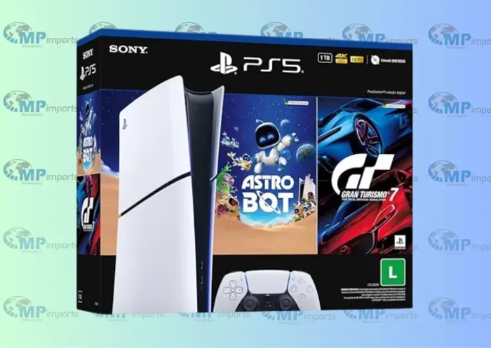 Loja MP Imports: PlayStation 5 Slim Digital -Pacote ASTRO BOT e Gran Turismo 7
