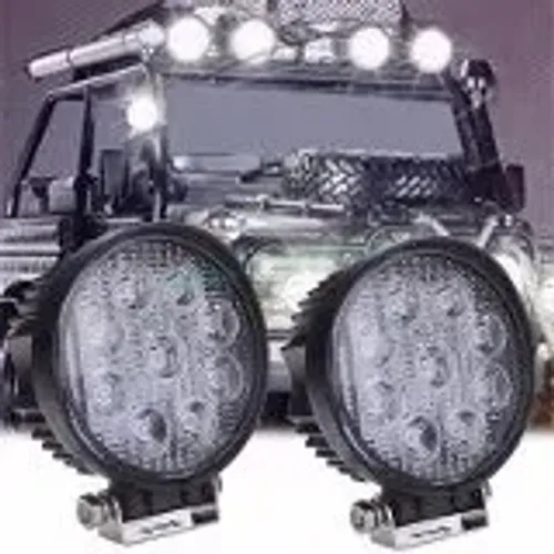 Par Farol de Milha Led Automotivo 27w Jeep Refletor led 12 ate 30v