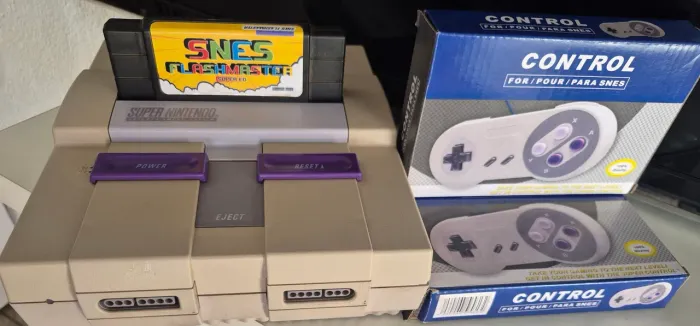 Super Nintendo com everdrive