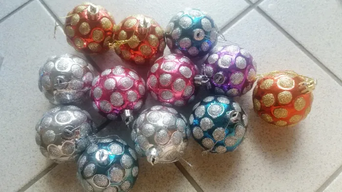2 Caixas de Enfeite de Natal - 24 Bolas Para decoração Natalina