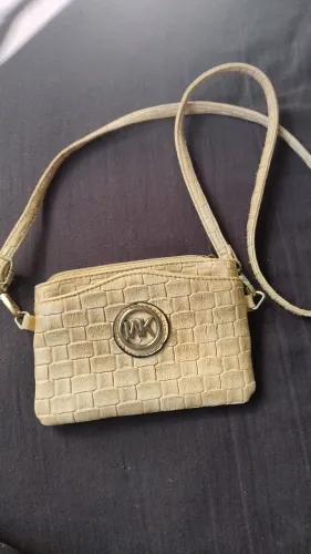 MINI BAG TRANSVERSAL WK Bege/Creme Textura Croco