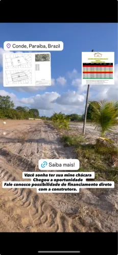 Lotes no conde financiados direto com a construtora.