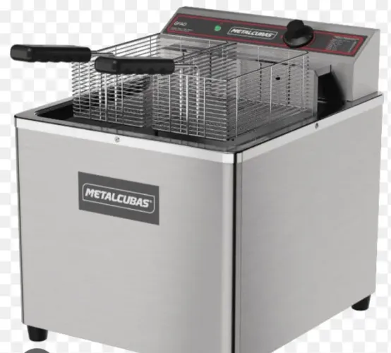 NZ. Fritadeira elétrica água e óleo 18 litros bancada 5.500w 2 cestos METALCUBAS