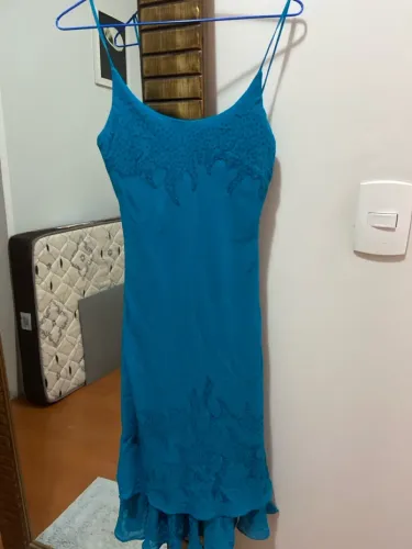 Vestido Azul Festa - Elegância e Charme!