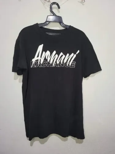 camisa original armani preta masculina tamanho p importada seminova