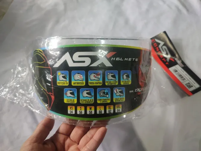 Viseira para capacete cristal Asx