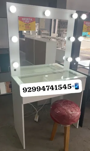 PROMOÇÃO CAMARIM JÁ COM LAMPADAS E BANQUETA