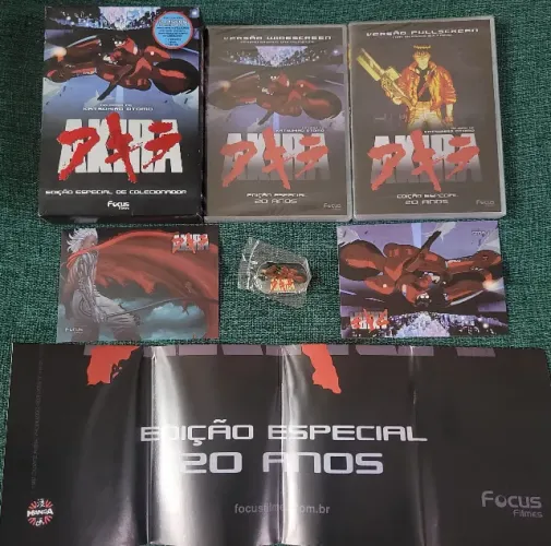 Dvd Akira Lacrado Obra De Katsuhiro Otomo Ed. Especial 20 (2Discos+ Chaveiro+Cards+Poster)