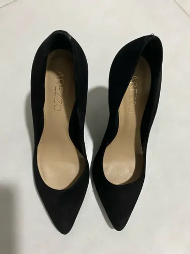 Sapato/Scarpin/Arezzo/nobuck/salto fino/ preto/36