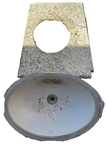 Pia para banheiro em pedra de mármore 90 x 52, acompanha Cuba branca . 