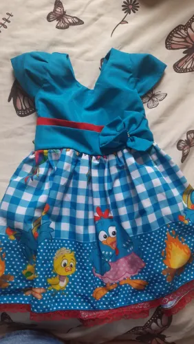 Vestido infantil da galinha pintadinha tam 1