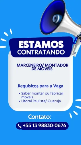 Contratamos marceneiro
