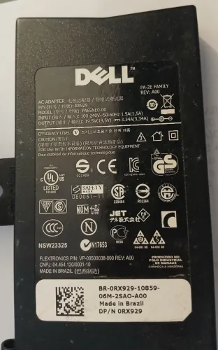 Carregador DELL 65W 19.5V 3.34A MODELO FA65NE0-00