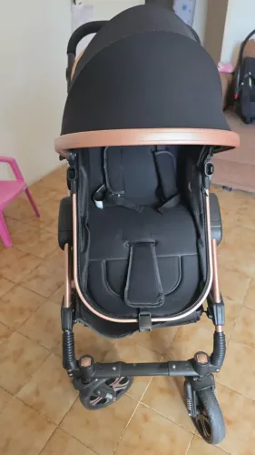 Carrinho de Bebe Europeu 3 Em 1 Moises Berço + Bebe Conforto