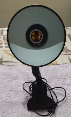 Luminária De Mesa Preta