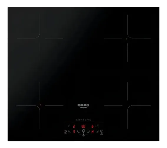 Cooktop de Indução 4 Bocas Dako Supreme Preto com Trava de Segurança 220V