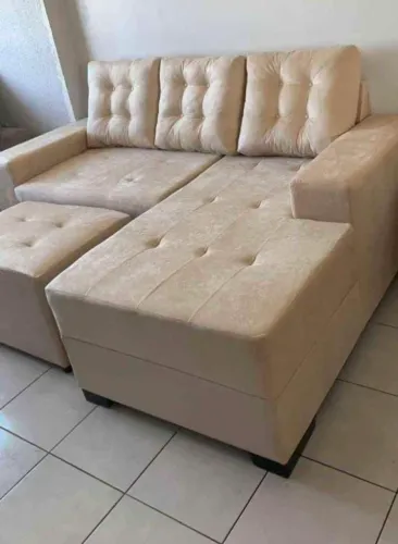 Sofá de Canto com Chaise Novo, Entrega Grátis 