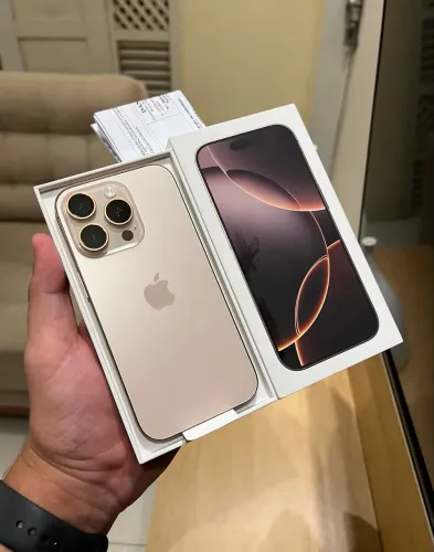 iPhone 16 PRO DESERT TITANIUM 128GB COMPLETO TRINCO FIO DE CABELO