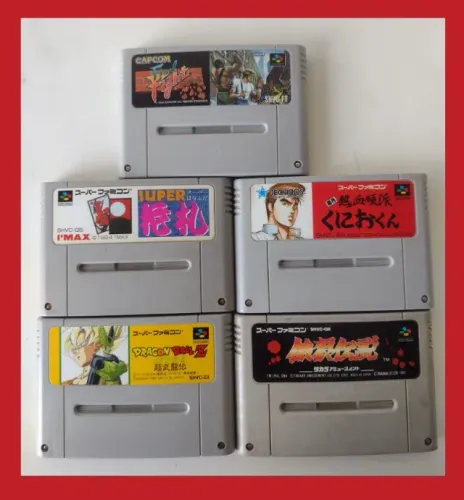 5 jogos originais para Snes e SF em excelente estado de conservação
