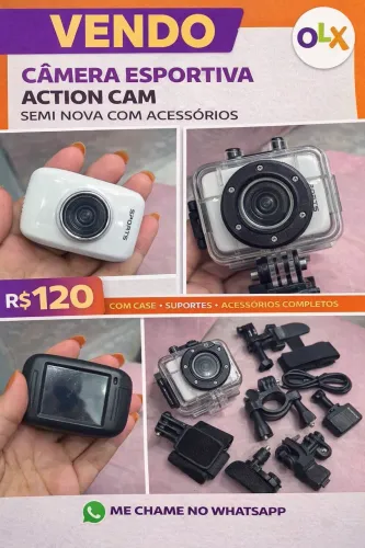 Câmera esportiva action cam 