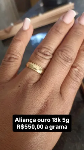 Corrente e aliança ouro 18k 10g tudo