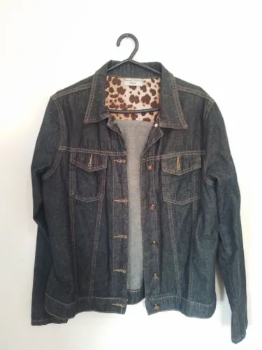 Jaqueta jeans feminina azul escuro