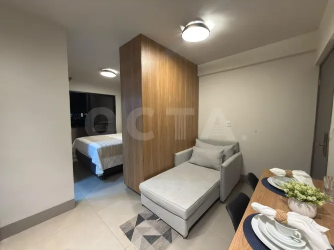 Apartamento studio no bairro Santa Mônica - 100% mobiliado