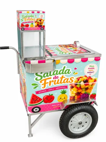 Carrinho de salada de fruta