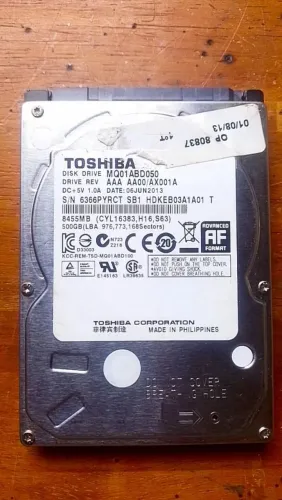 Hd para notebook Toshiba 500gb