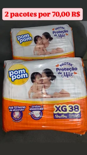 Fralda Pompom Tamanho XG 38 unidades 