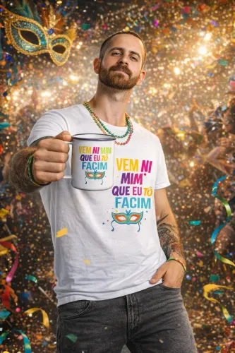 Kit Folia Camisa e Caneca