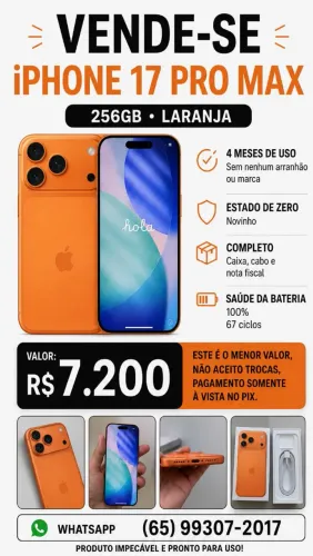Iphone 17 ProMax Orange 256gb