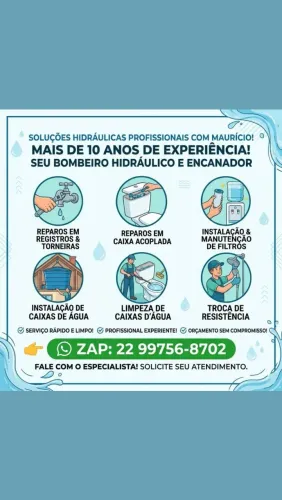 Sou bombeiro hidraulico encanador