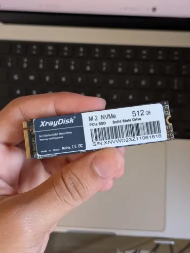 SSD 512Gb NVMe XrayDisk, 99% de saúde