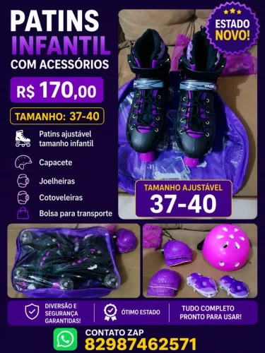 Patins Novo do 37-40 aceita cartão de crédito.