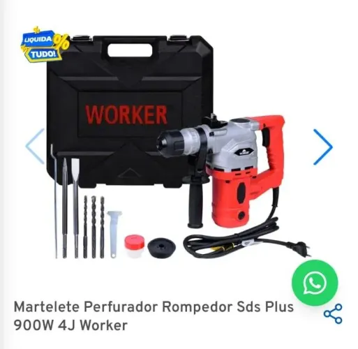 Martelete perfurador/Rompedor 900W 127V Worker
