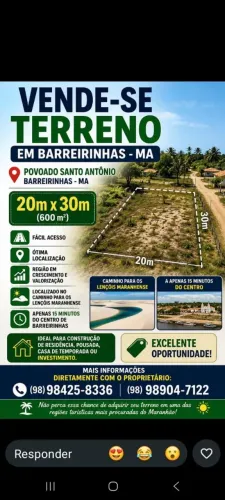 Vendo lote 20x30