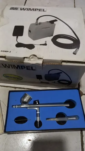 Kit aerografo western + compressor portátil wimpel