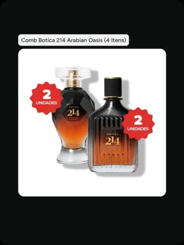 Compre Comb Botica 214 Arabian Oasis (4 Itens) na *Minha Loja Digital!* ?