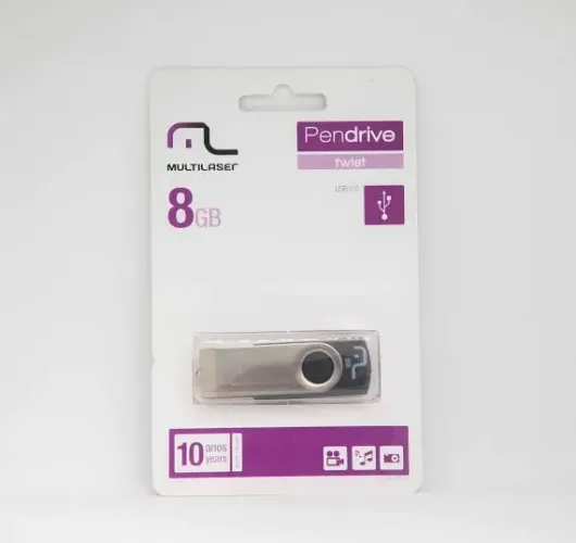 Pen Drive Multilaser Twist 8Gb Preto PD587