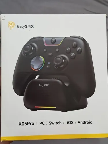 Controle Gamer Sem Fio EasySMX X05 Pro COM Dock para PC/Switch/Android/Steam/Switch