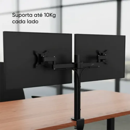 Suporte Articulado para 2 monitores até 27" Get