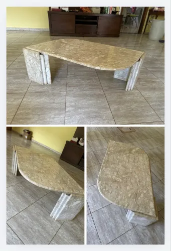 Mesa de Centro em Mármore/Granito - Design Diferenciado e Sofisticado