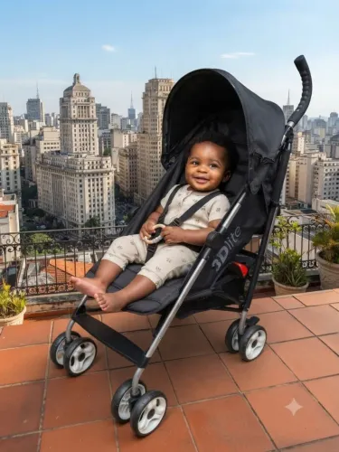 Carrinho de Bebê Summer Infant 3Dlite + Bolsa de Viagem J.L. Childress (Kit Completo)