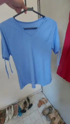 Blusa Azul Manga
